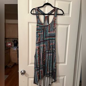 Anthropologie razorback, soft, high-low dress with pockets